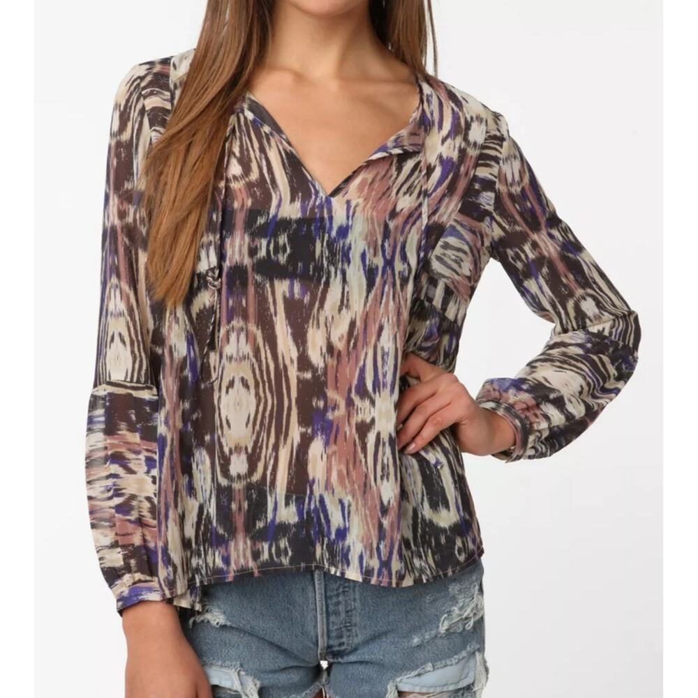 Urban Outfitters Chiffon Peasant Blouse